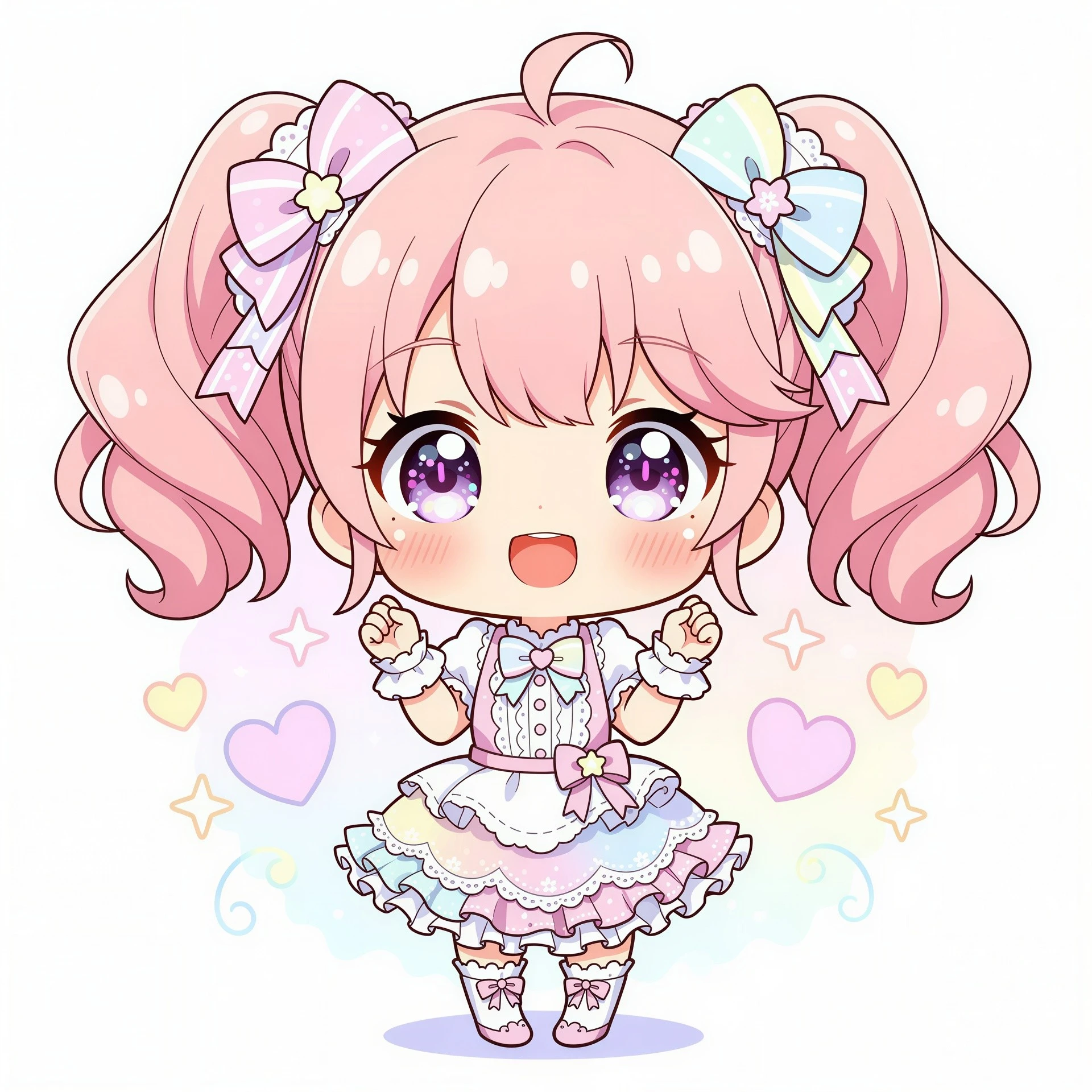 Cute chibi anime character with kawaii style