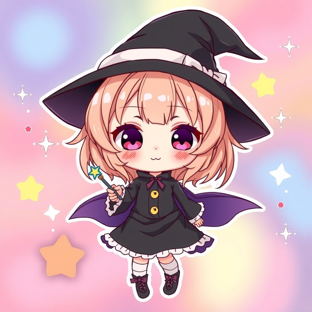 Chibi witch character